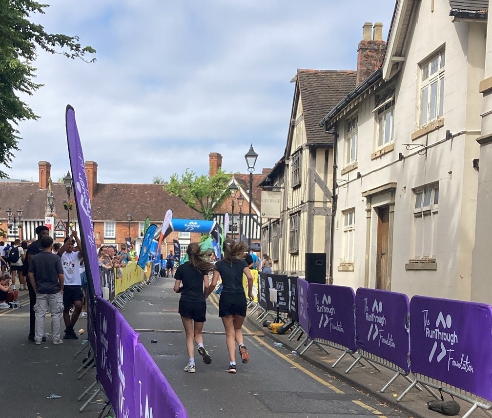 Runners near the finish line